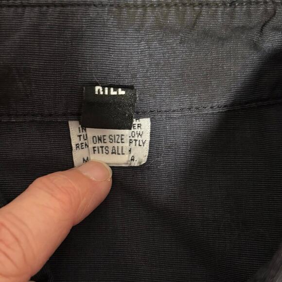 Dress to Kill D to K One Size Lagenlook Button Front Tunic Top Artsy Black Blue - Picture 6 of 8